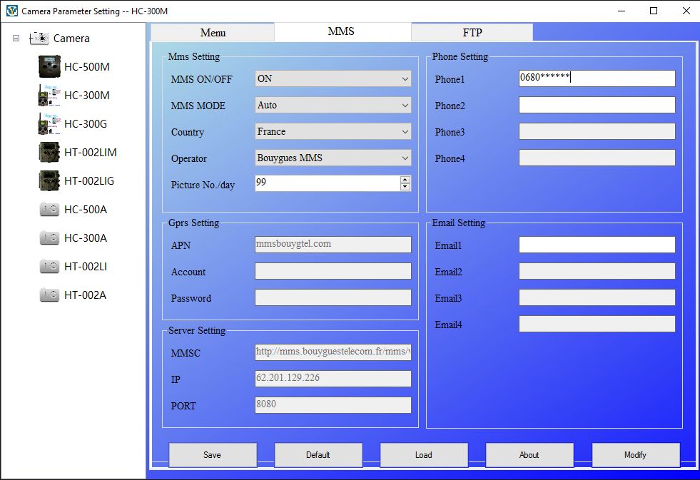 Configuration HC-300M