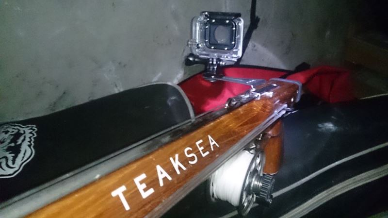 GoPro fusil harpon teak sea