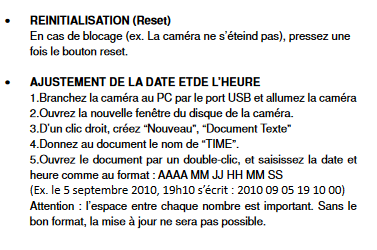 réglage date et heure lunettes Camsports réglage date et heure lunettes Camsports