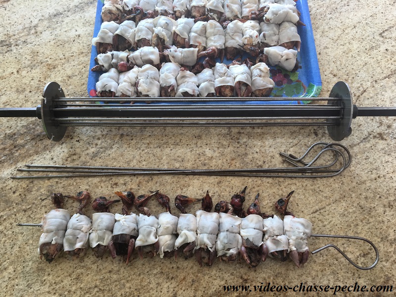 Grives à la broche