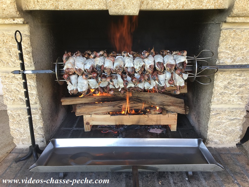 Grives à la broche
