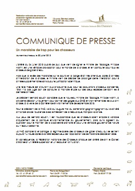 moratoire de trop pour les chasseurs