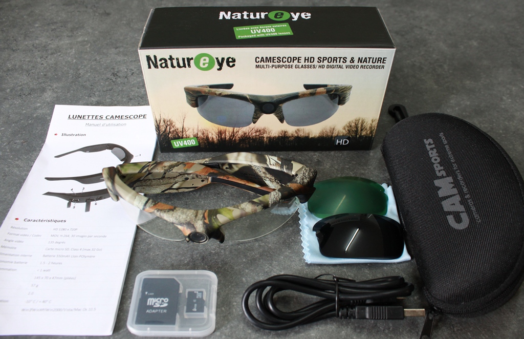 lunettes caméra HD Camsports Natureyes