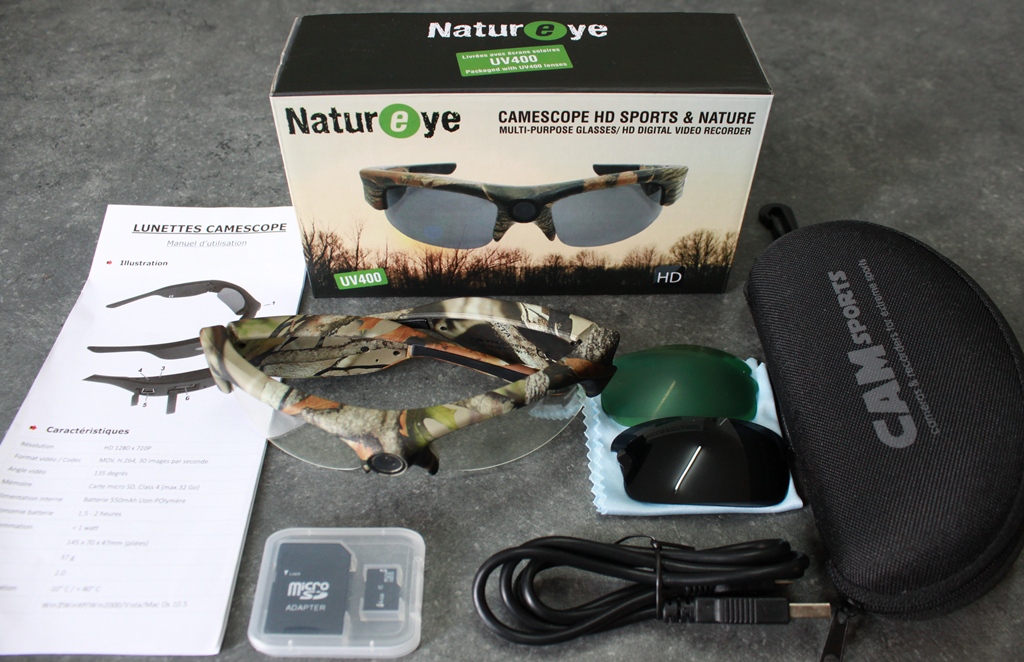 lunettes camra HD Camsports Natureyes