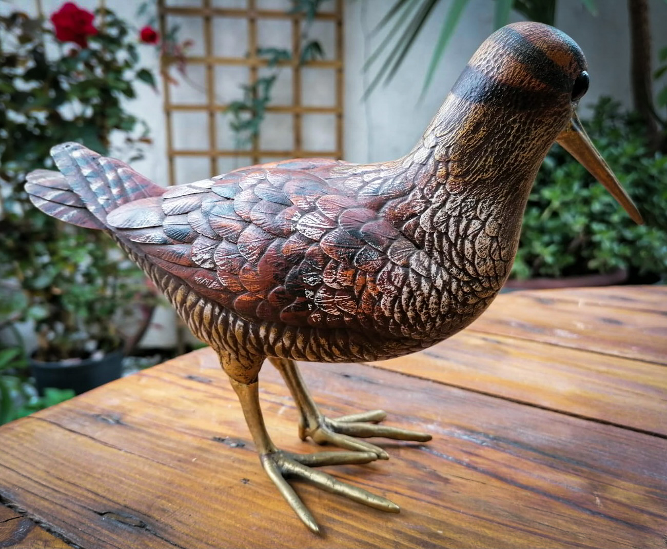 Bécasse bois et bronze