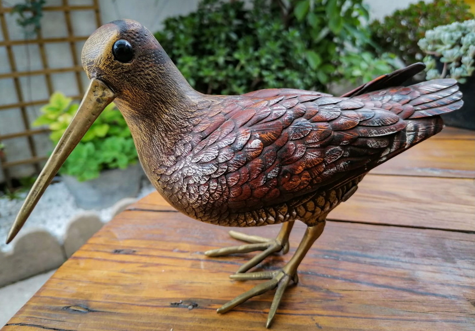 Bécasse bois et bronze