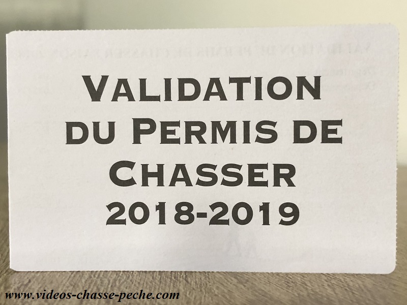 Validation permis de chasser 2018 2019 Validation permis de chasser 2018 2019