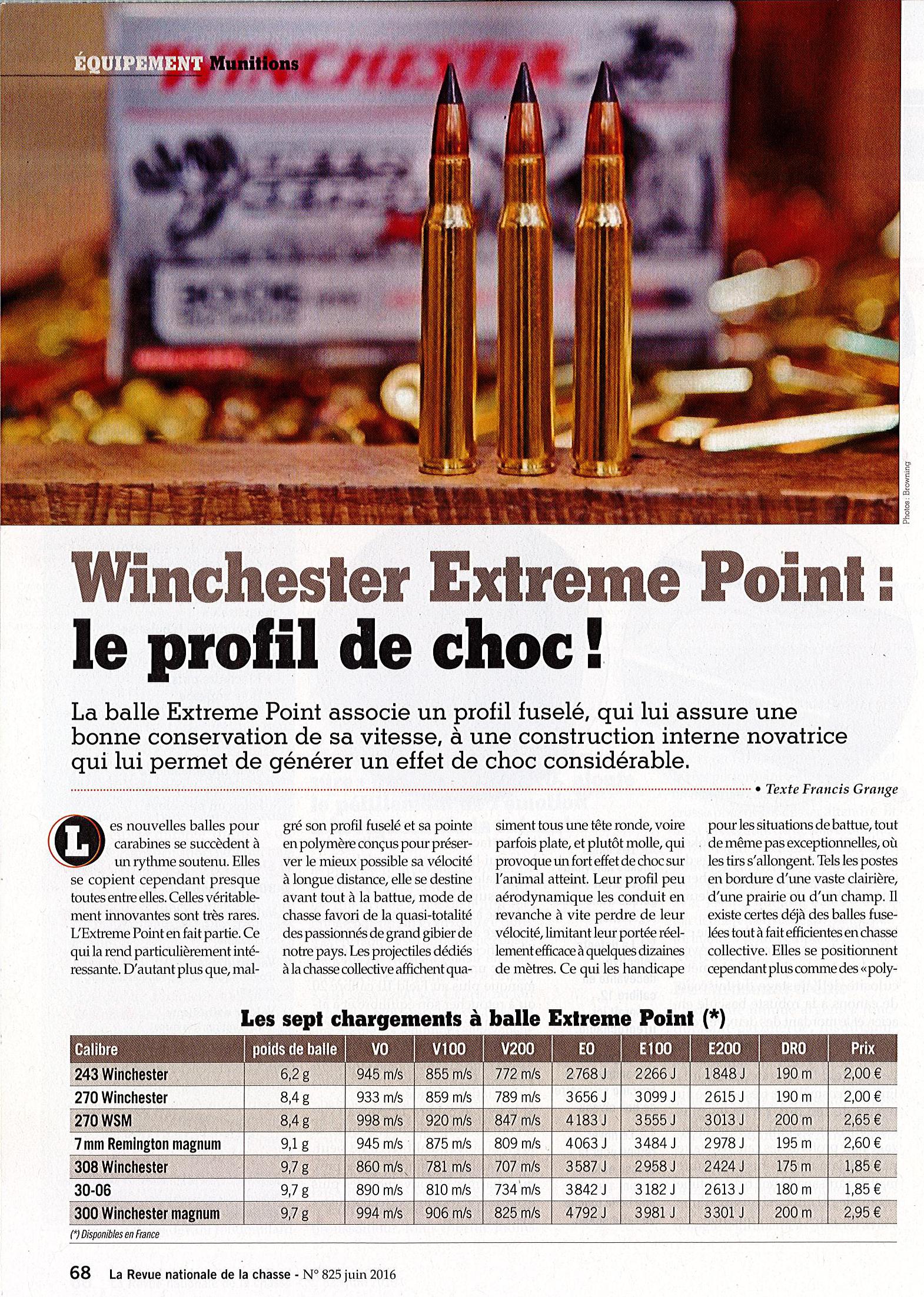 Munitions de chasse Winchester Extreme Point 300 Win Mag 180