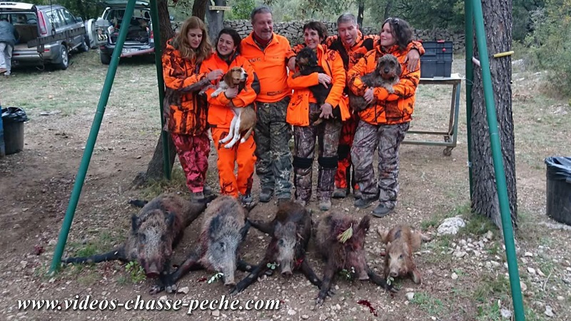 Chasse au sanglier 2018 au fminin - Chasseresse